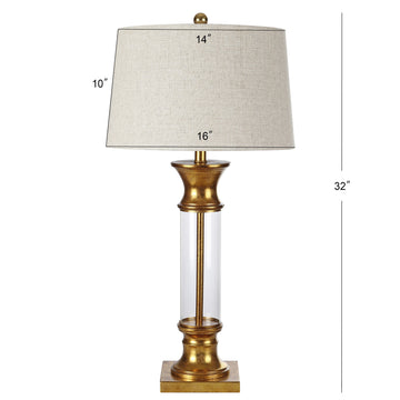 Hunter 32" Metal/Glass LED Table Lamp - JONATHAN Y